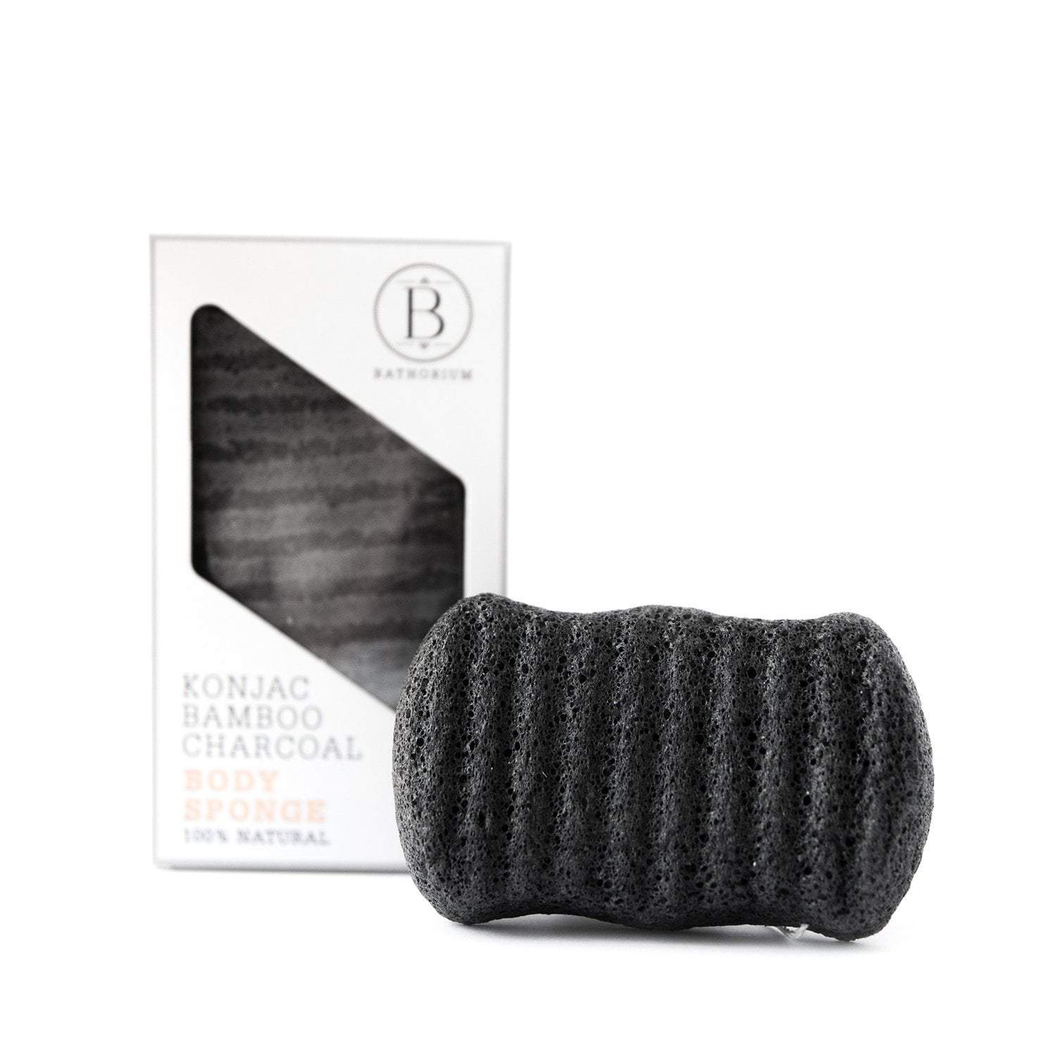 giftwithpurchase Bathorium > Natural Exfoliating Sponge > Organic Body Products Gift with Purchase | Konjac Bamboo Charcoal Body Sponge